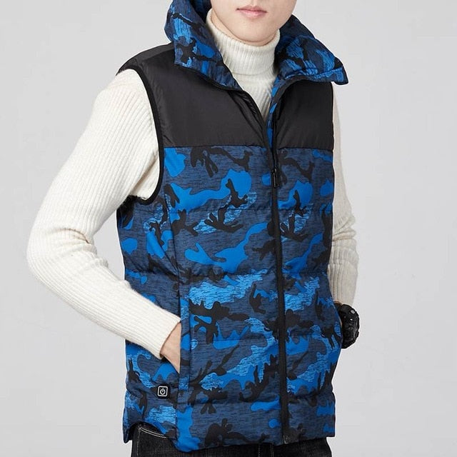 Intelligent Technology Heated USB Winter Vest for Men