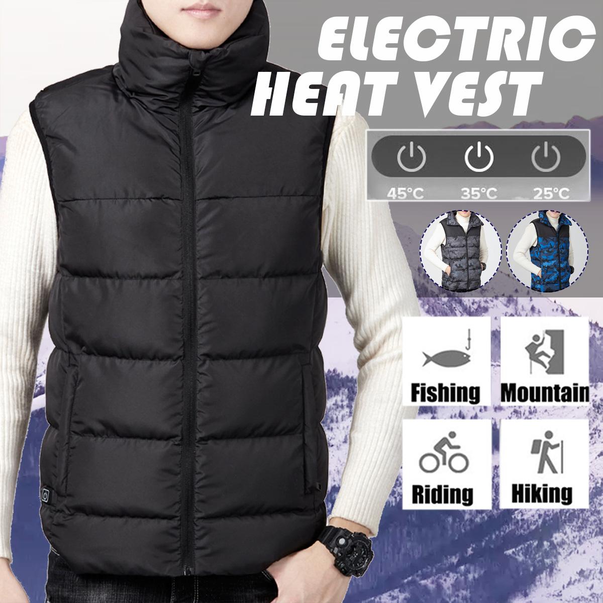 Intelligent Technology Heated USB Winter Vest for Men