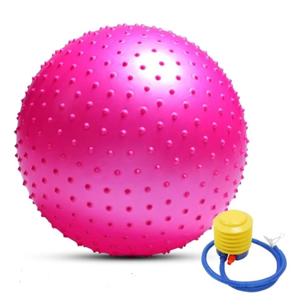 Large Size Fitness Massage Yoga Ball with Air Pump - Preventing Breakage