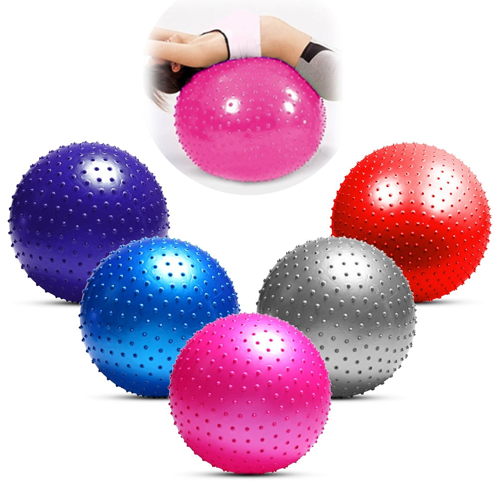 Large Size Fitness Massage Yoga Ball with Air Pump - Preventing Breakage