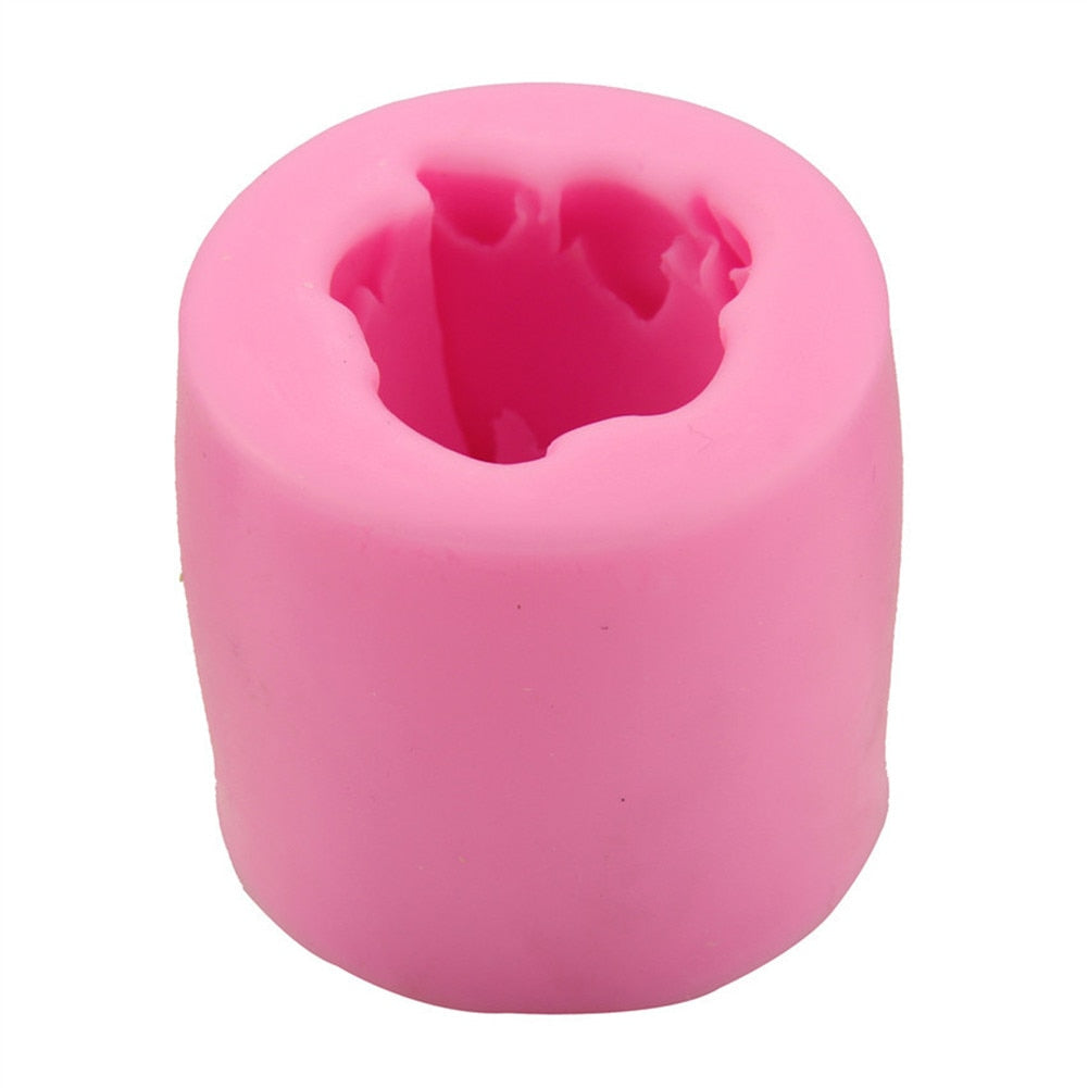 3-Piece Set of Silicone Baking Molds for DIY Rose-Shaped Decorations