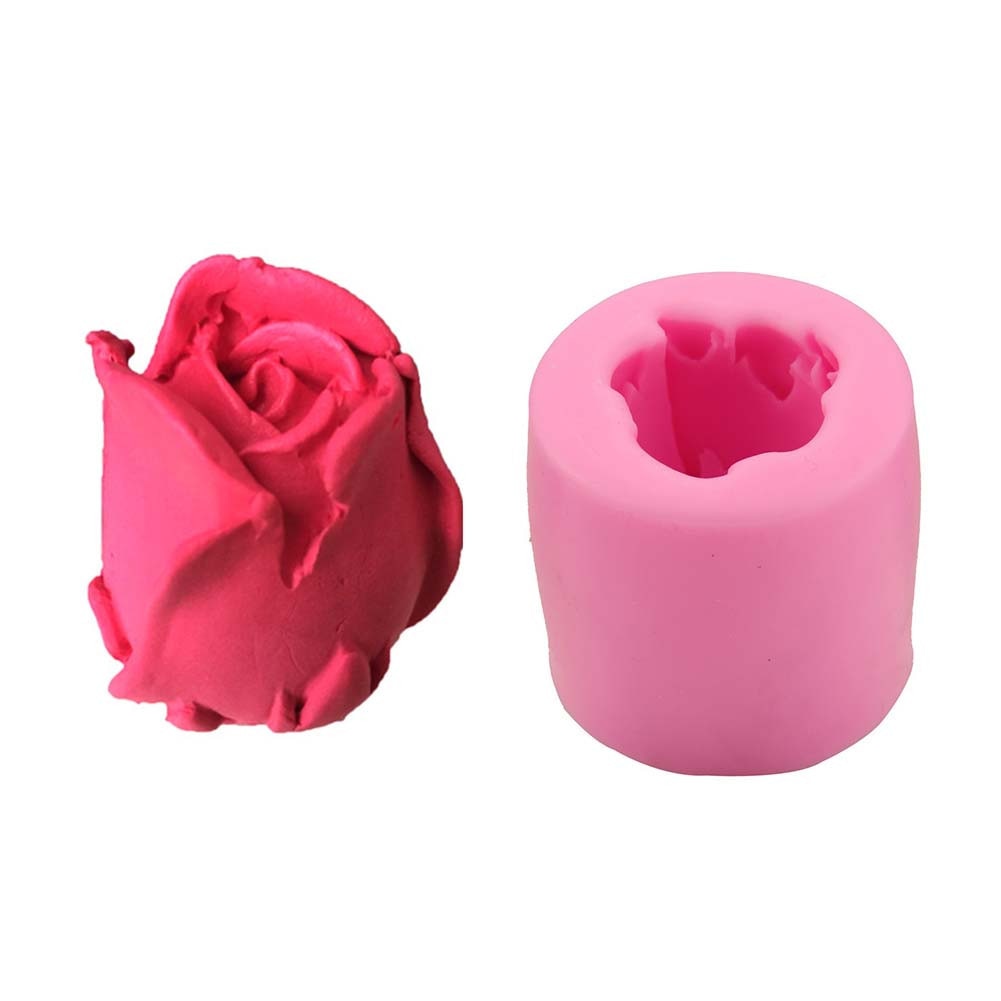 3-Piece Set of Silicone Baking Molds for DIY Rose-Shaped Decorations