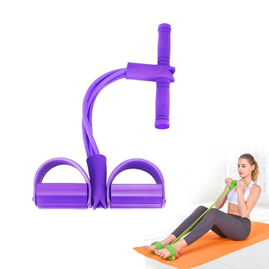 Portable Exercise Resistance Band with Pedal