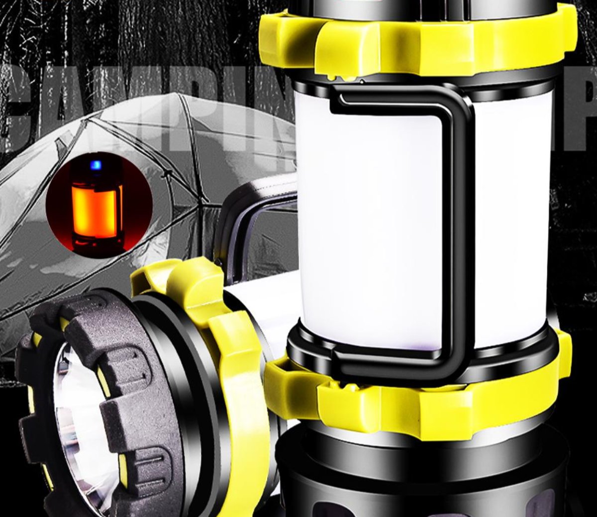Multifunctional Portable LED Camping Lantern with Waterproof Features