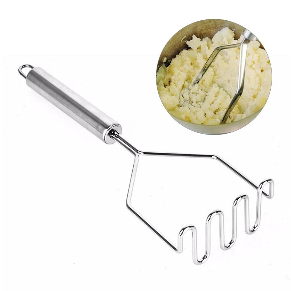 High-Quality Stainless Steel Sturdy Masher for Potatoes and Other Foods