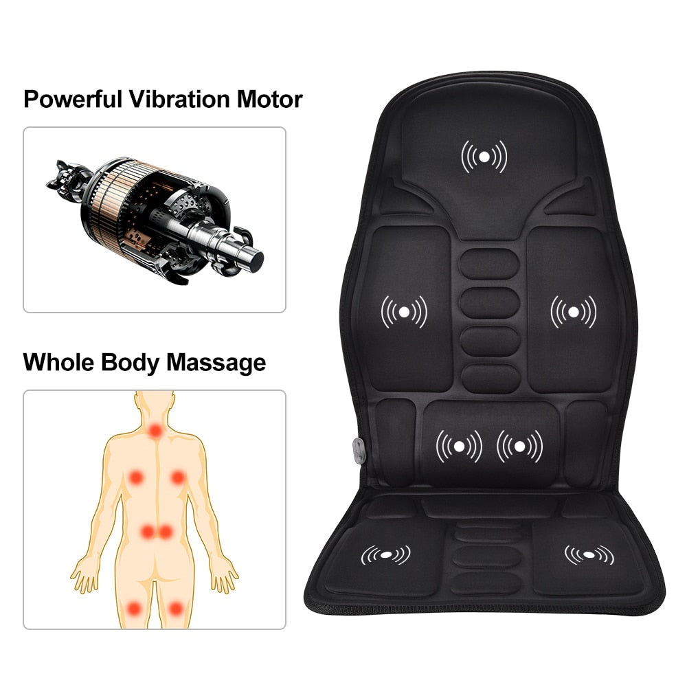 Portable Heat Therapy Massage Cushion - Enjoy the Benefits of Vibrating and Soothing Heat Anywhere