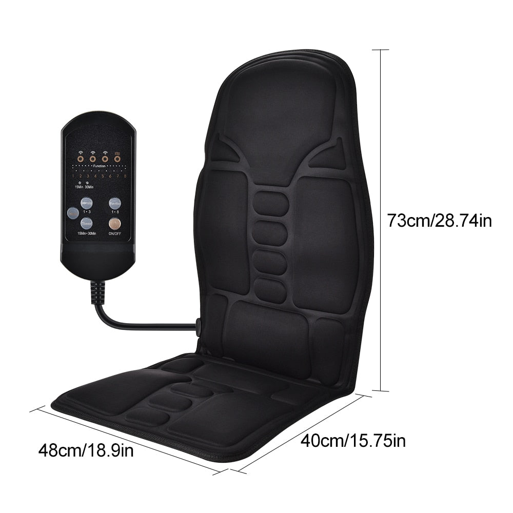 Portable Heat Therapy Massage Cushion - Enjoy the Benefits of Vibrating and Soothing Heat Anywhere