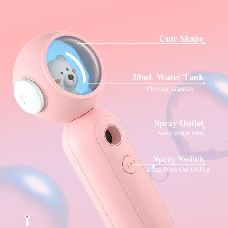 Cute Teddy Bear Travel-Size USB Nano Mister for Hydrating Facial Mist