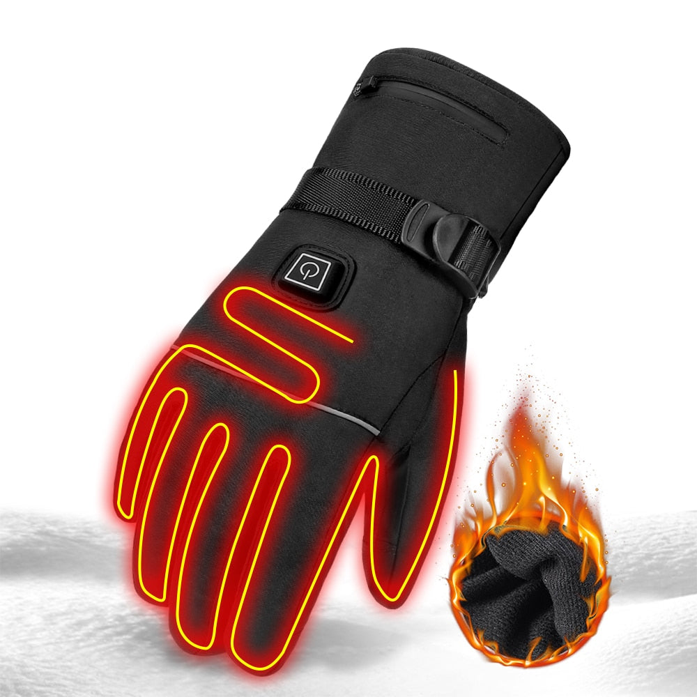 Heated Battery Powered Motorcycle Gloves with Waterproof Touch Screen