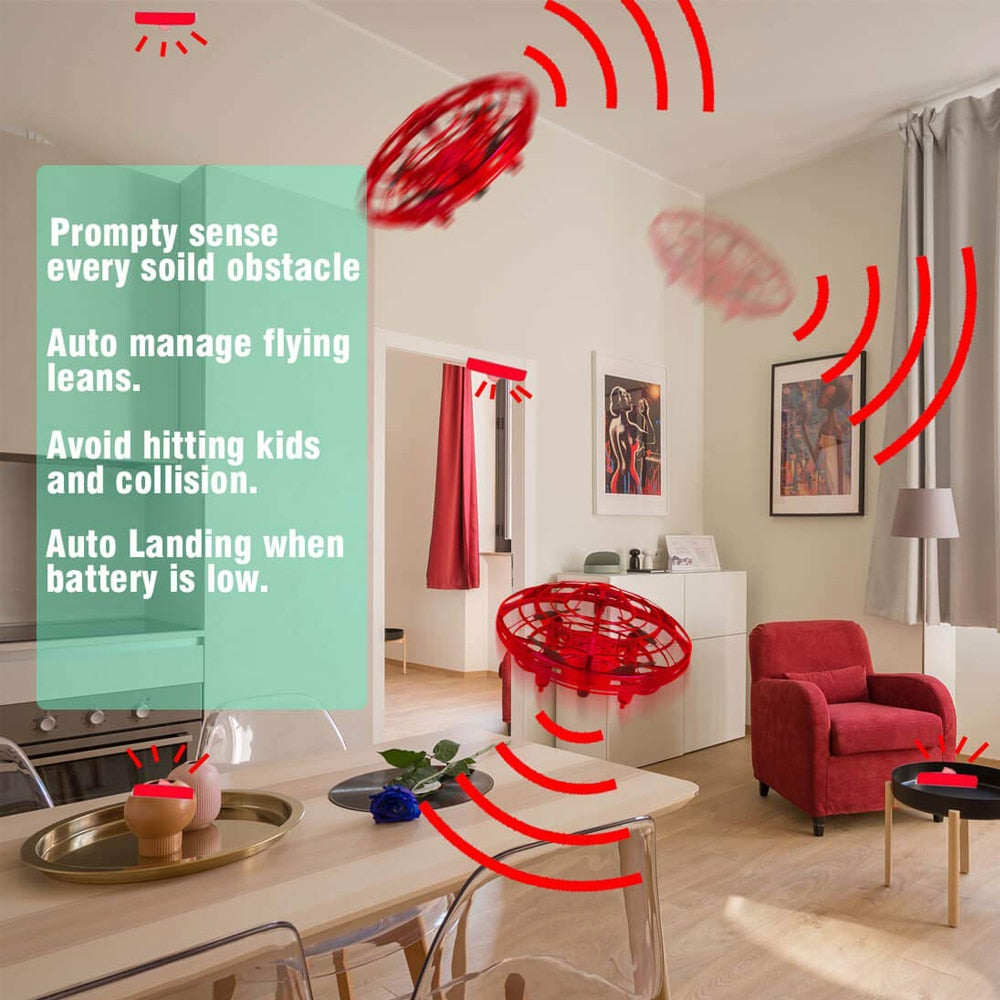 Gesture-Controlled Mini UFO Drone with Collision Avoidance - The Ninja Dragon