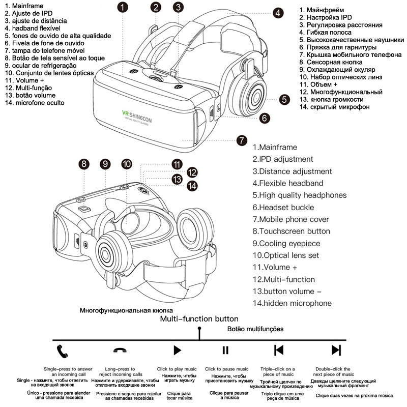 G6 VR Stereo Dragon Magic Gaming Headset with 3D