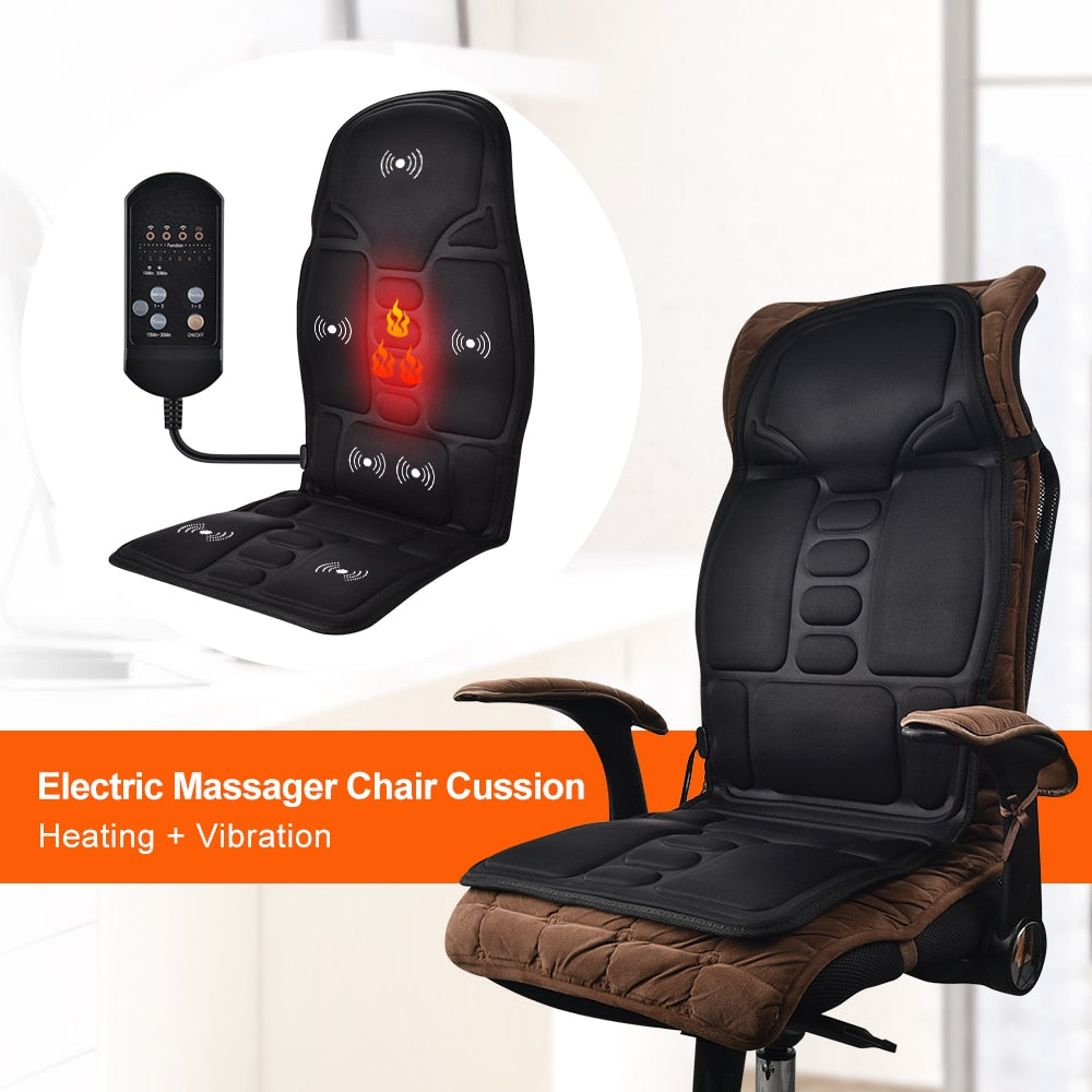Portable Heat Therapy Massage Cushion - Enjoy the Benefits of Vibrating and Soothing Heat Anywhere
