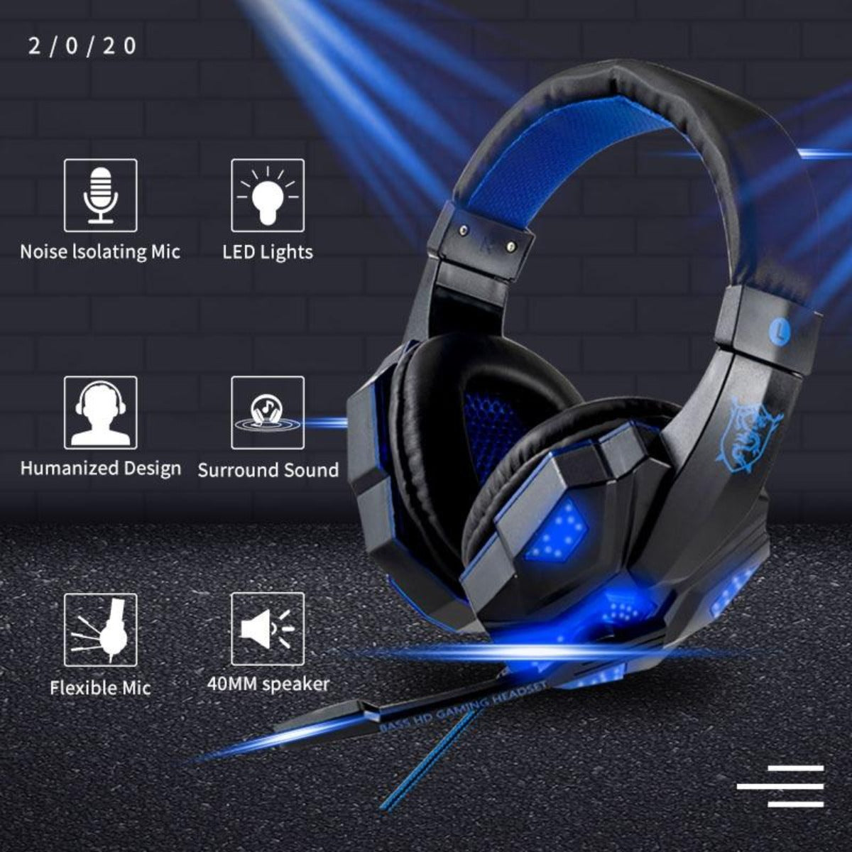 LED Gaming Headset Dragon G9800 - Revised Core Meaning Title