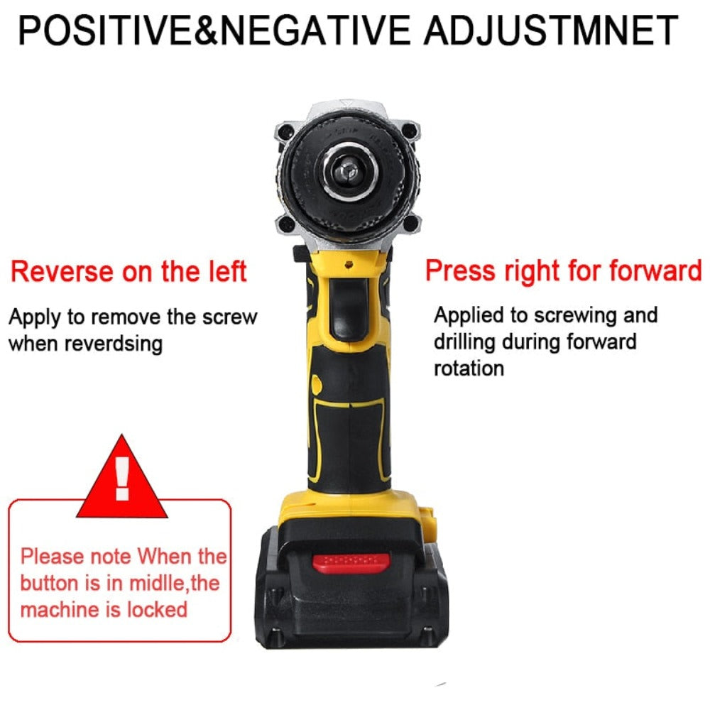 Cordless Impact Drill Driver with 48V Power and 25+3 Torque Options