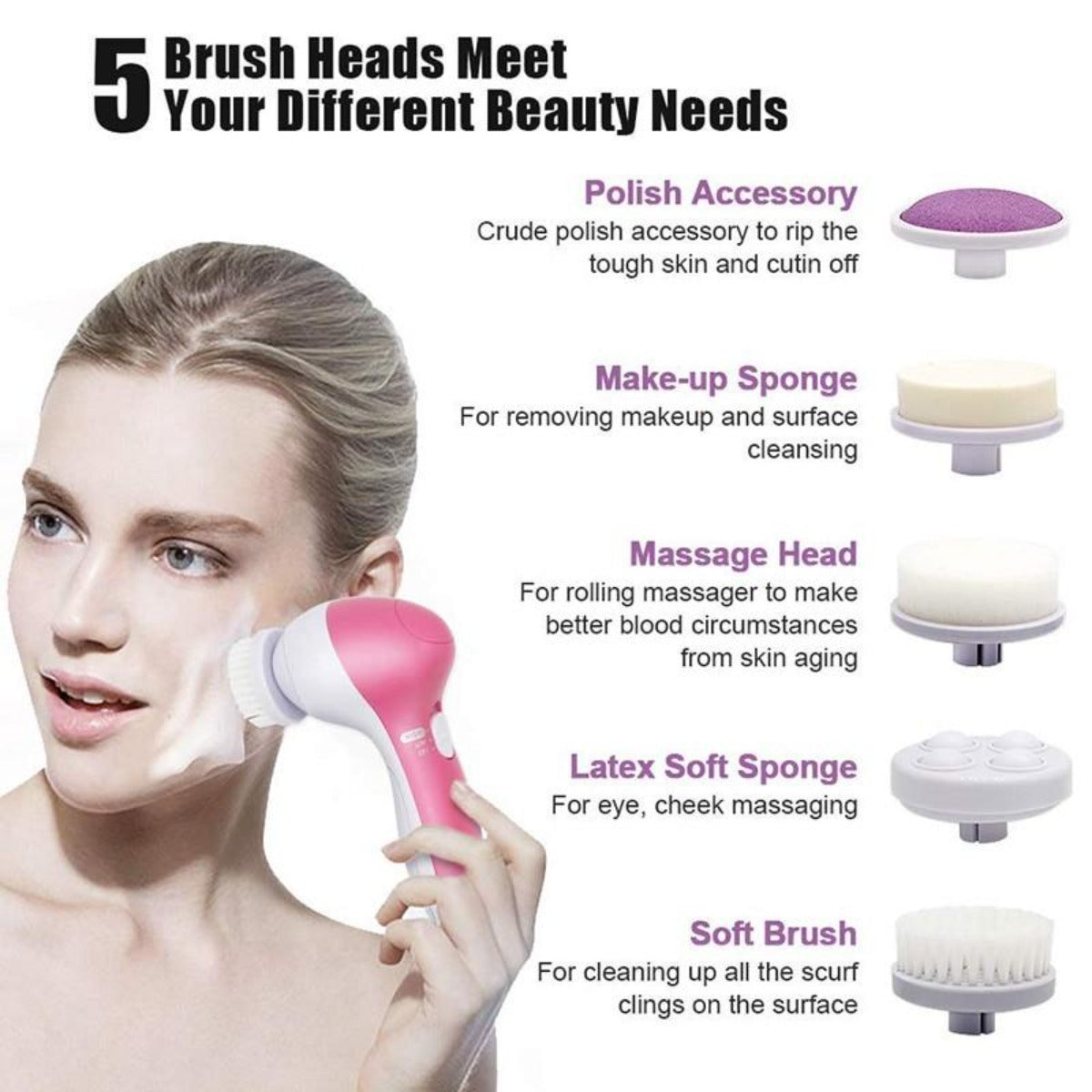 Massage Brush Set for Facial Cleansing