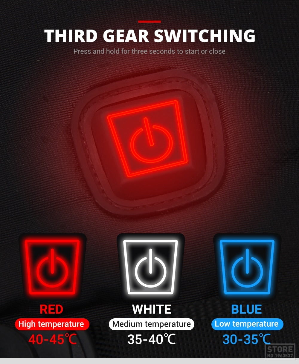 Heated Battery Powered Motorcycle Gloves with Waterproof Touch Screen