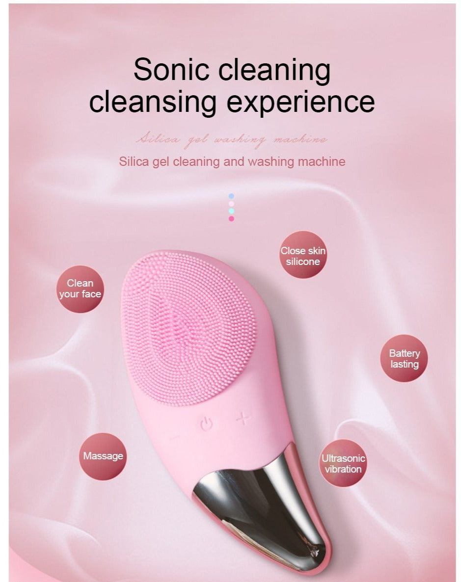 Pulsating Facial Cleanser and Massaging Device
