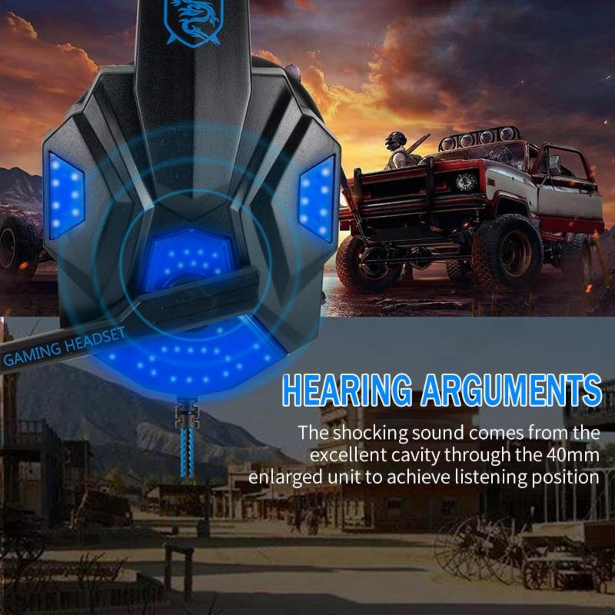 LED Gaming Headset Dragon G9800 - Revised Core Meaning Title