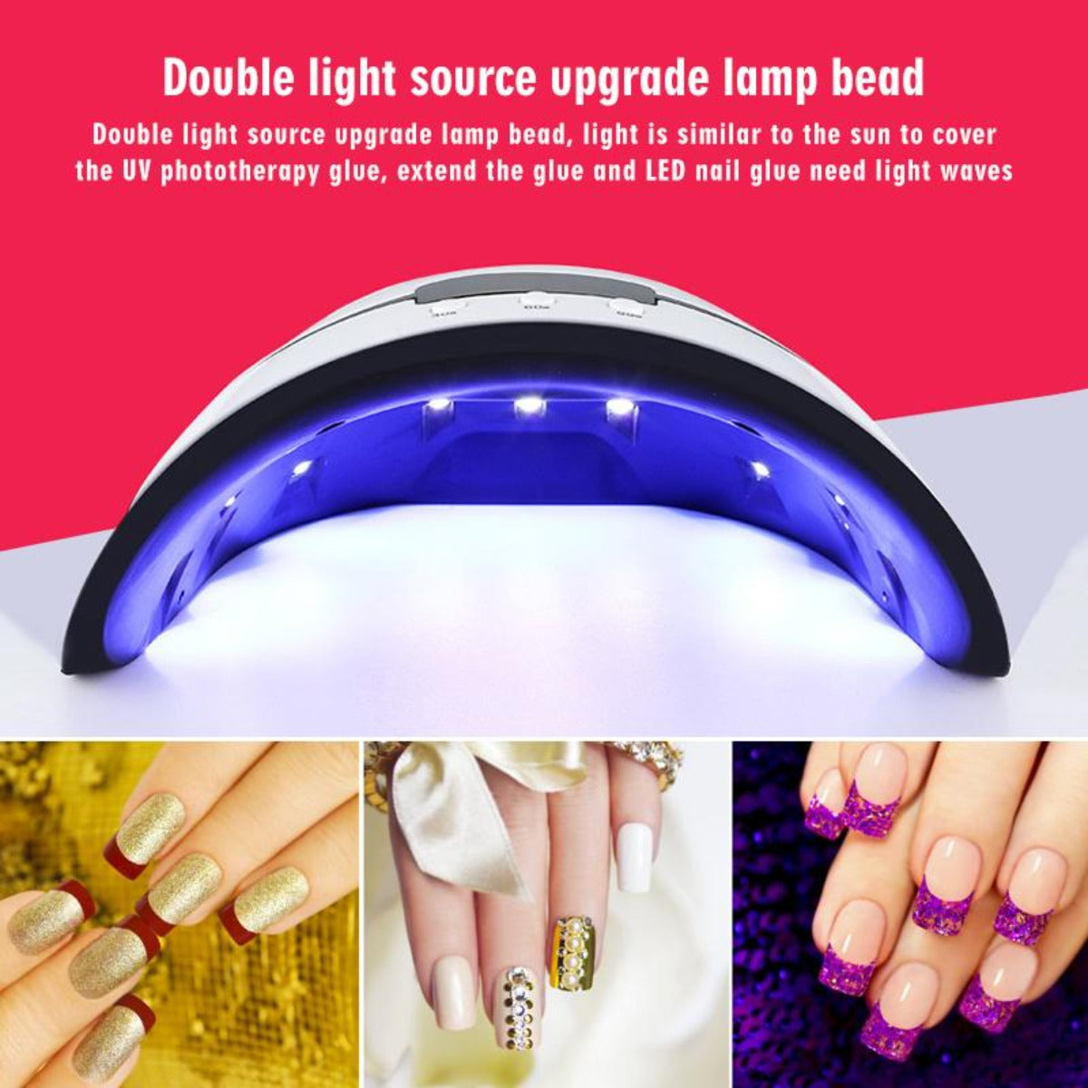 Gel Nail Curing Lamp - Acrylic UV LED for Effortless Nails