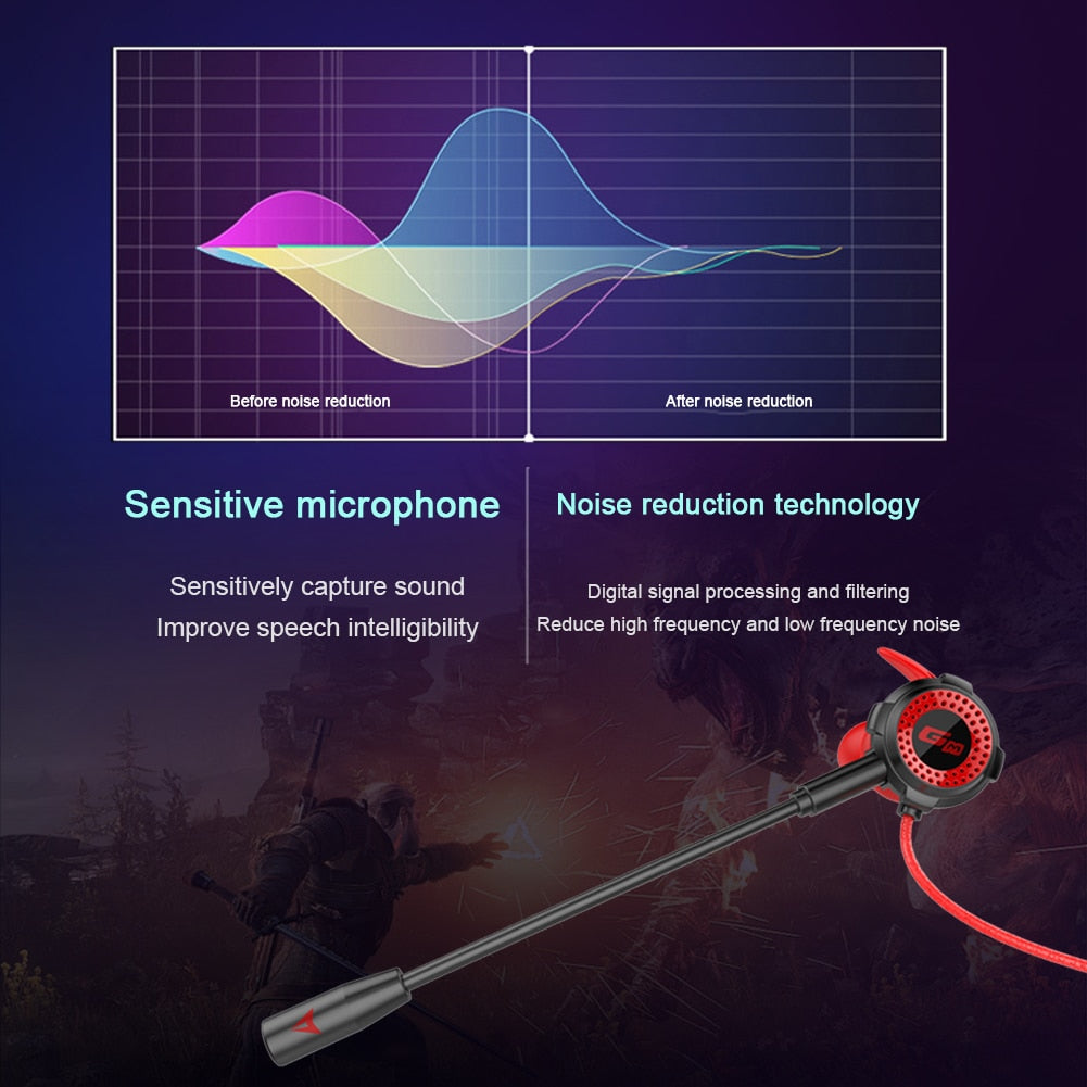 Extension Microphone Gaming Earphones - Dragon G2000 3.5mm