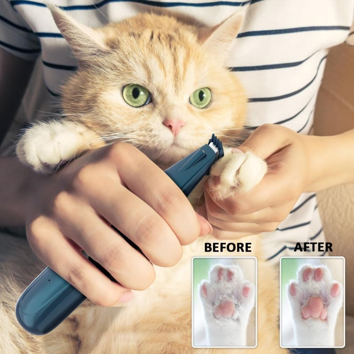 LED Light Pet Grooming Clippers for Paws and Fur Trimming
