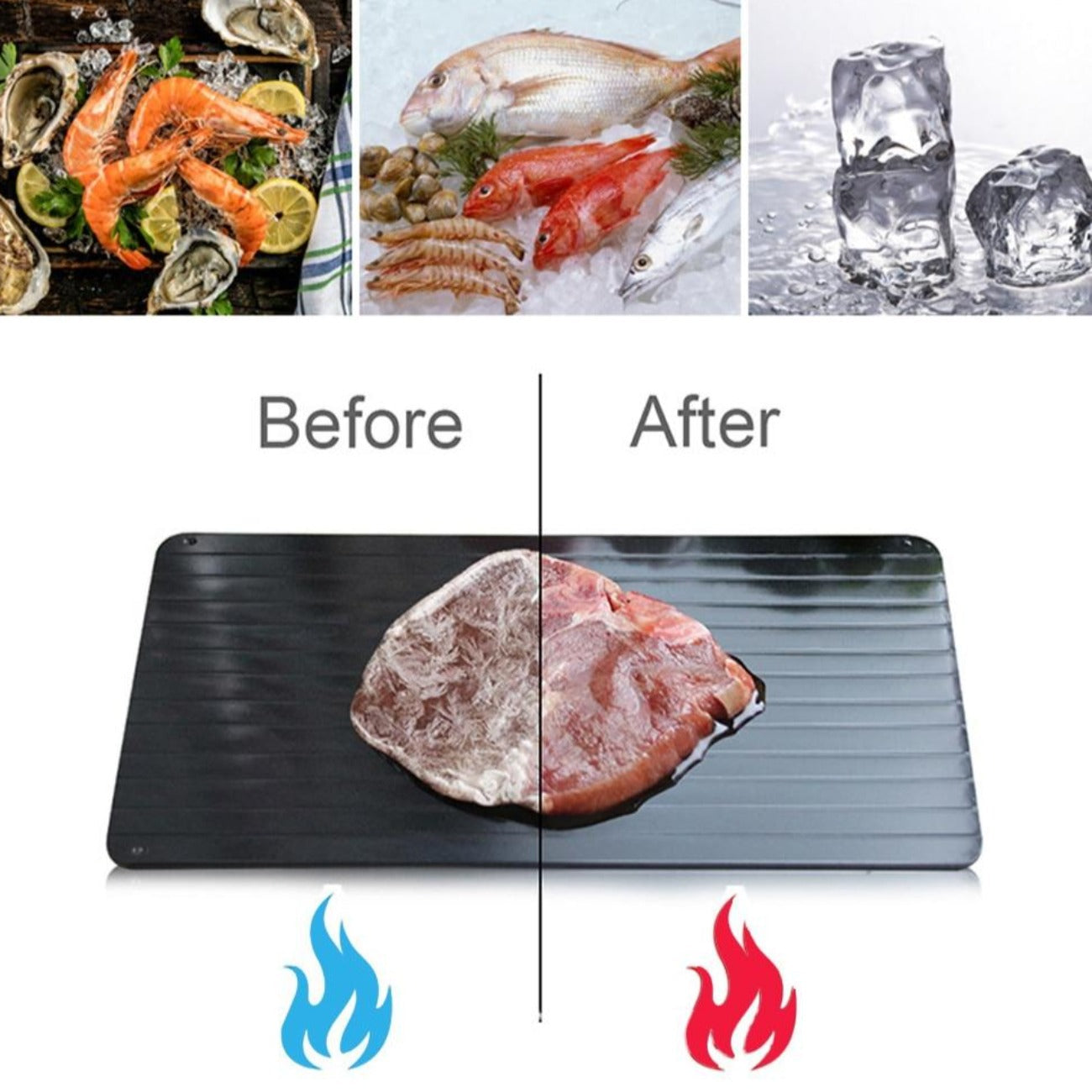 Rapid Thawing Tray for Meat and Seafood