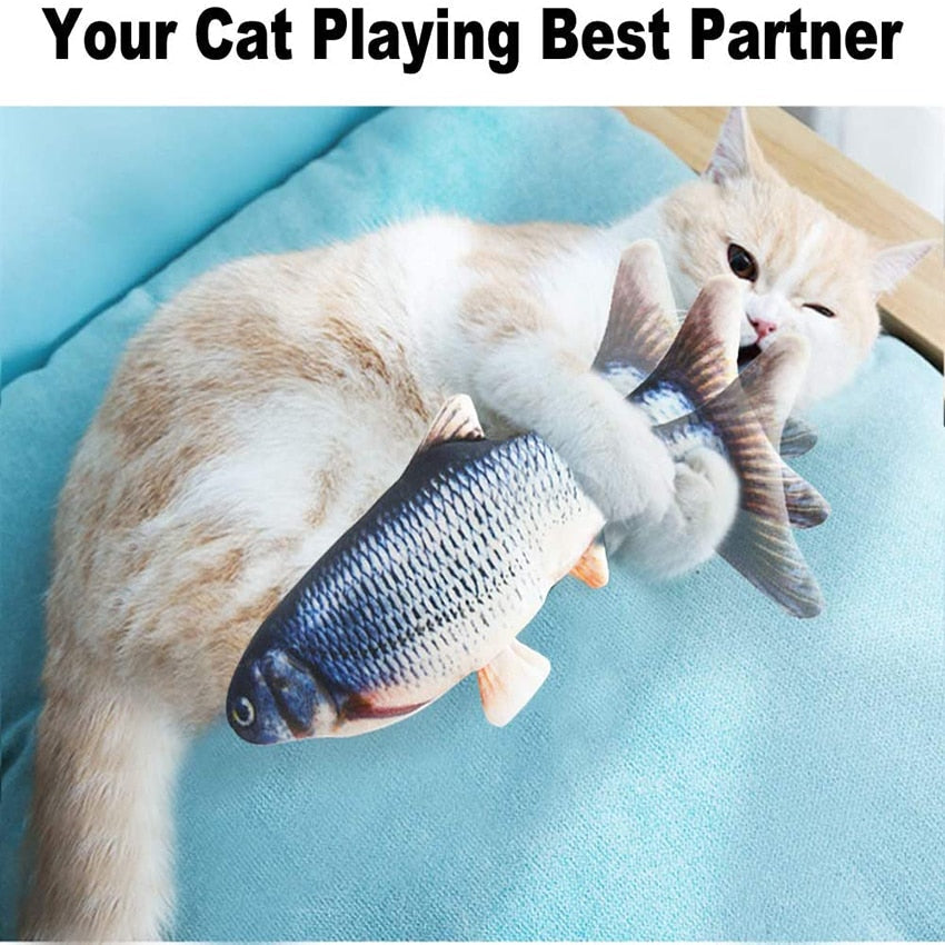 Flipping Electric Fish Toy for Feline Entertainment