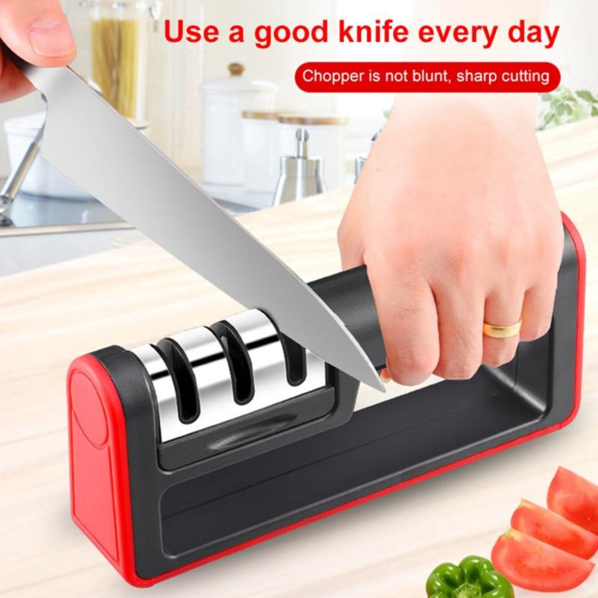 Professional Handheld 3 Stage Knife Sharpening Device