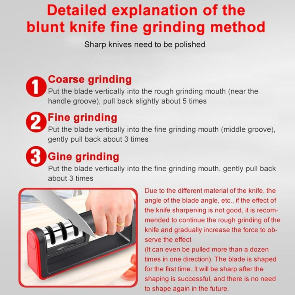 Professional Handheld 3 Stage Knife Sharpening Device