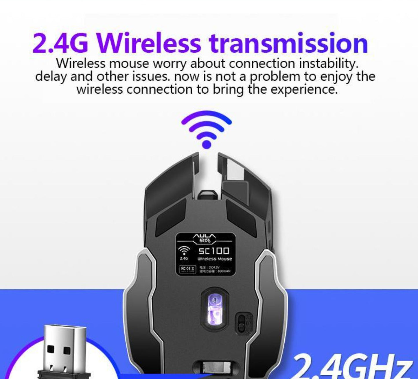 Alpha Dargon Z9: Wireless Gaming Mouse with 2400 DPI