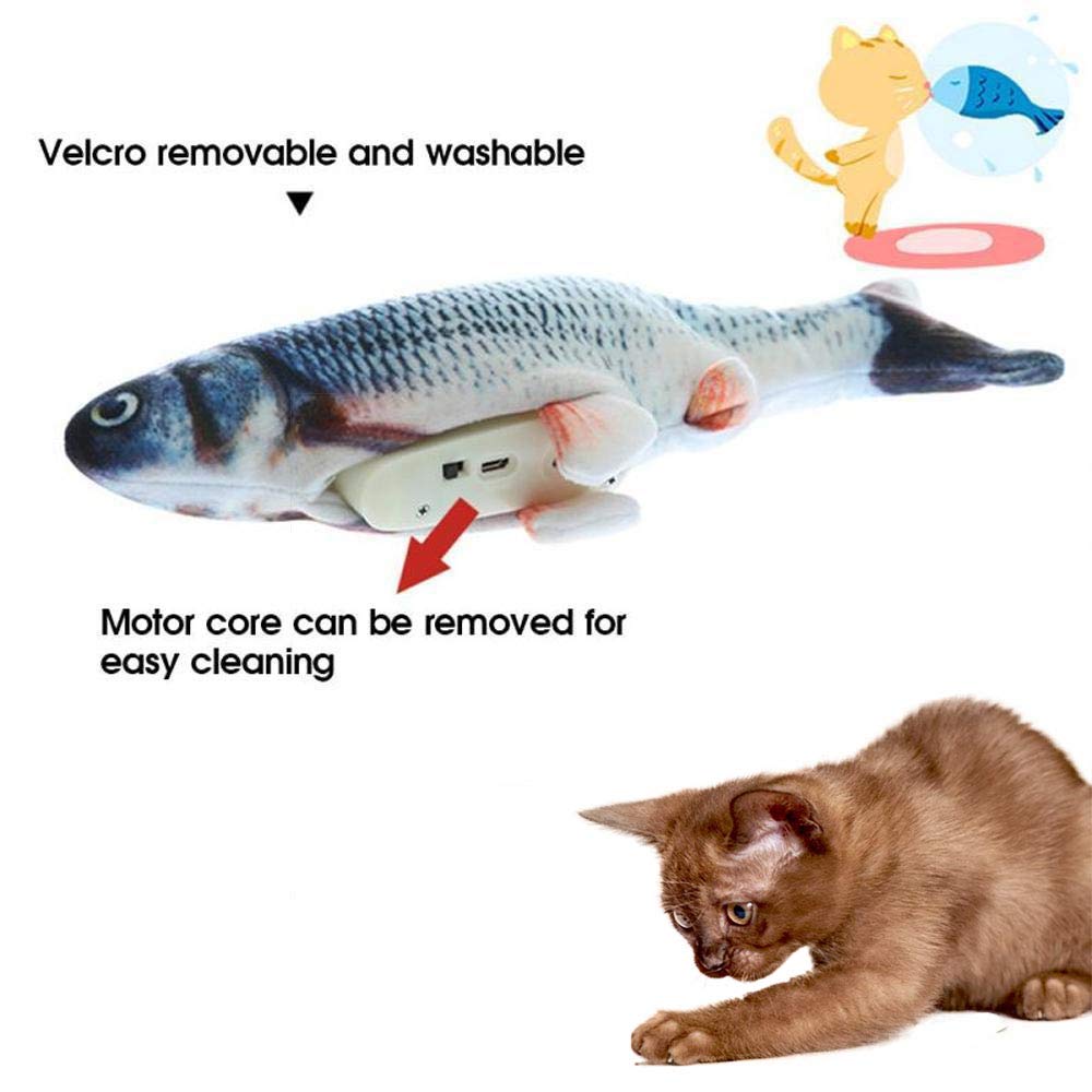 Flipping Electric Fish Toy for Feline Entertainment