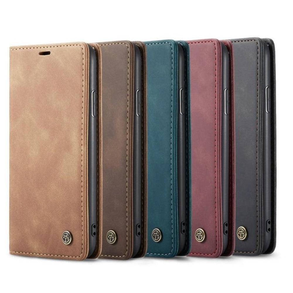 Luxurious Flip Wallet Case with Magnetic Closure for iPhone
