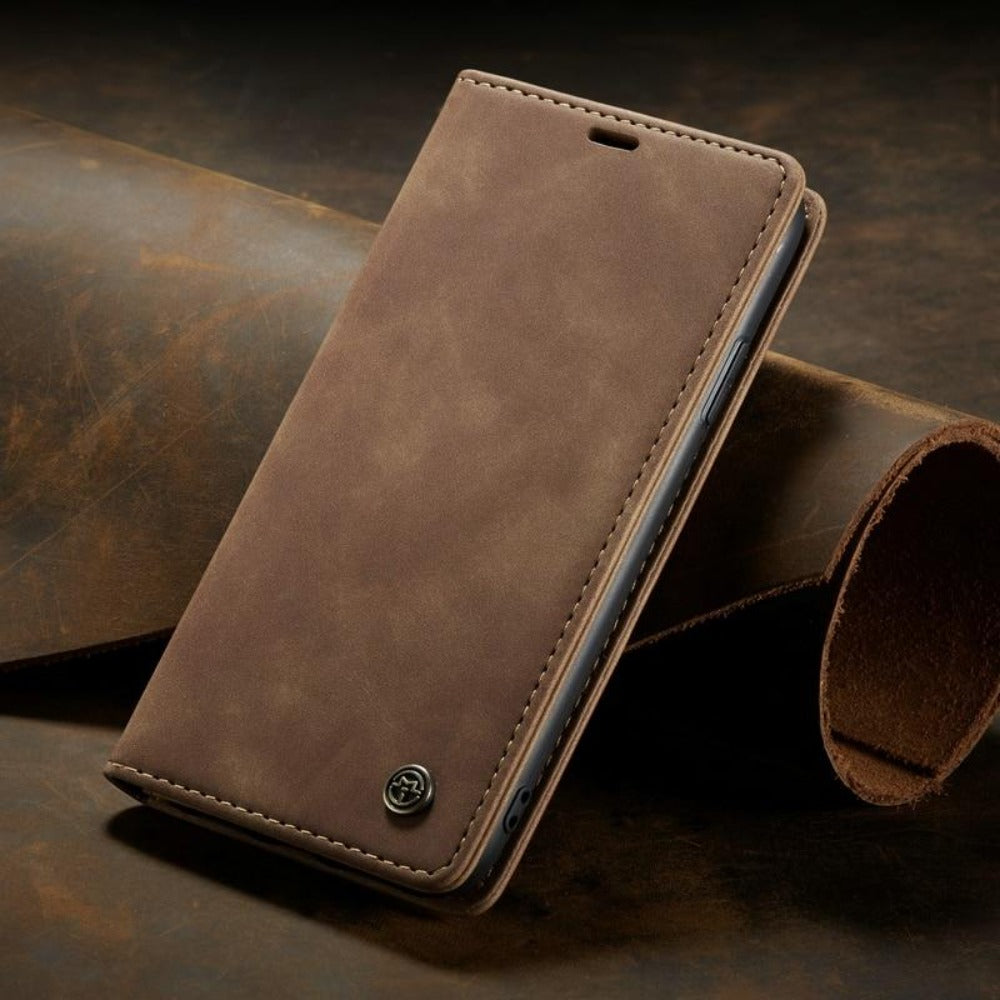 Luxurious Flip Wallet Case with Magnetic Closure for iPhone