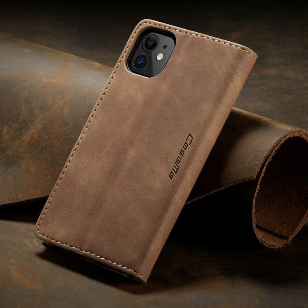 Luxurious Flip Wallet Case with Magnetic Closure for iPhone