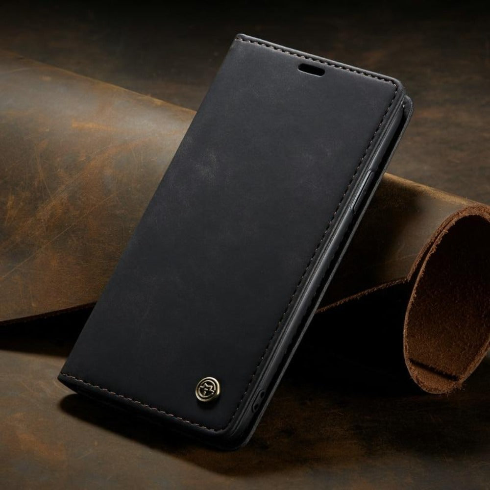 Luxurious Flip Wallet Case with Magnetic Closure for iPhone