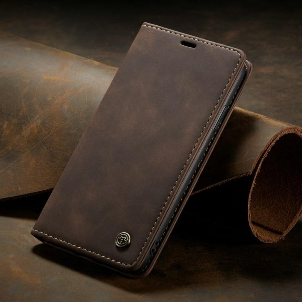 Luxurious Flip Wallet Case with Magnetic Closure for iPhone