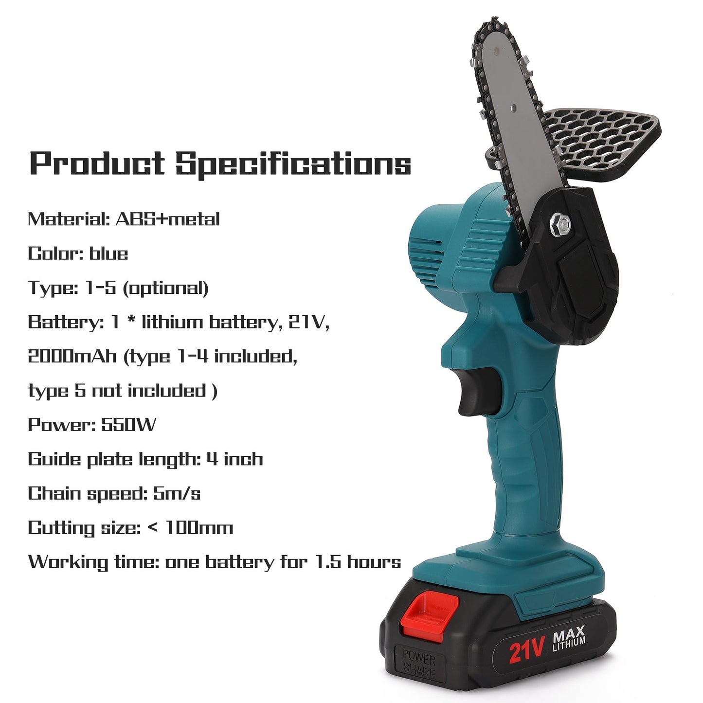 Compact 4 Inch Electric Chainsaw for Efficient Gardening