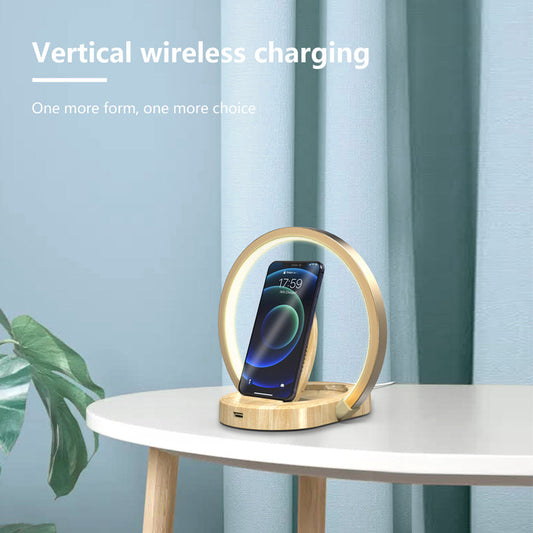 Wireless Charging LED Table Lamp for Smartphones with 15W Output