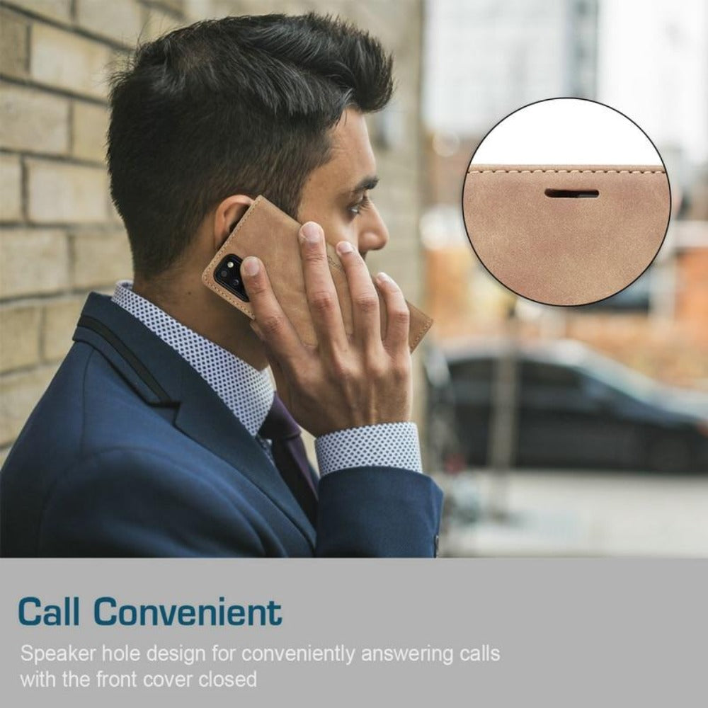 Luxurious Flip Wallet Case with Magnetic Closure for iPhone