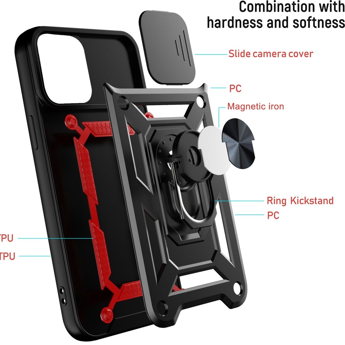 14 Series Camera Lens Cover Kickstand Armor Case for iPhone X: Ensuring 360 Protection
