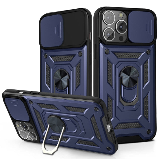 14 Series Camera Lens Cover Kickstand Armor Case for iPhone X: Ensuring 360 Protection