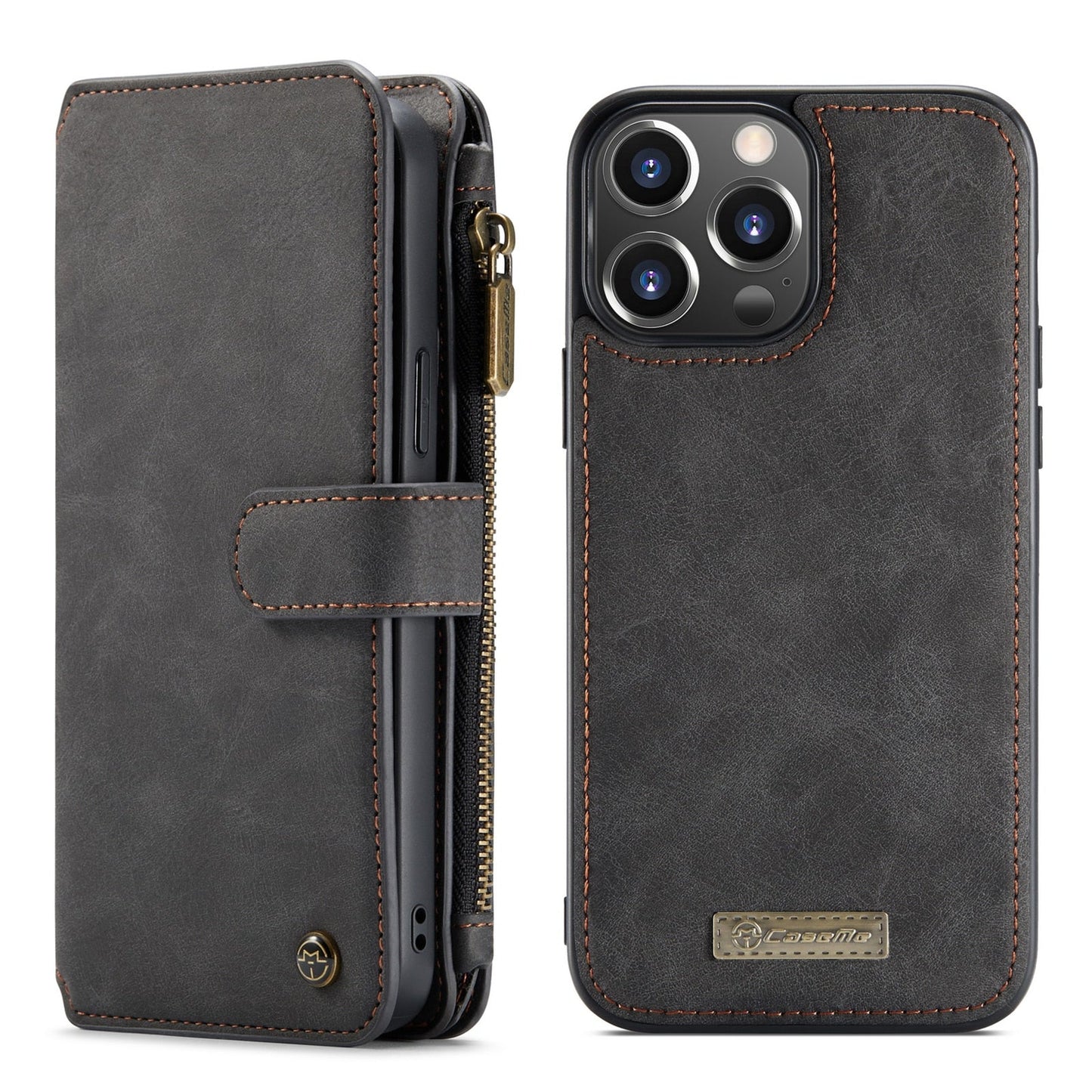 iPhone Leather Flip Wallet Case