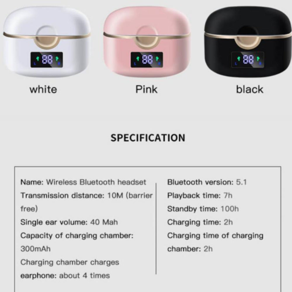 Powerful Bass Touch Bluetooth 5.0 T22PRO Earbuds with a Ninja Dragon Twist