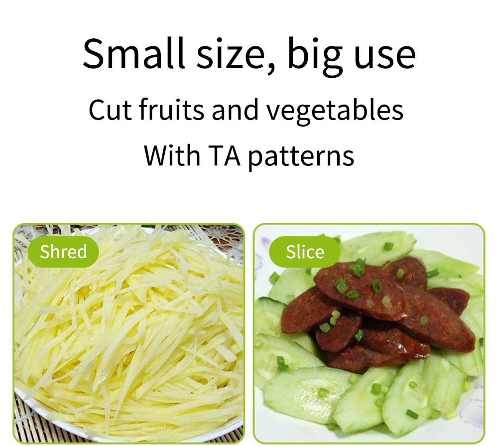 Stainless Steel Vegetable Slicer with Multi-Functional Draining Basket