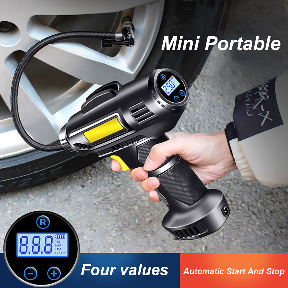 12V Air Compressor Pump with Portable Design and LED Light