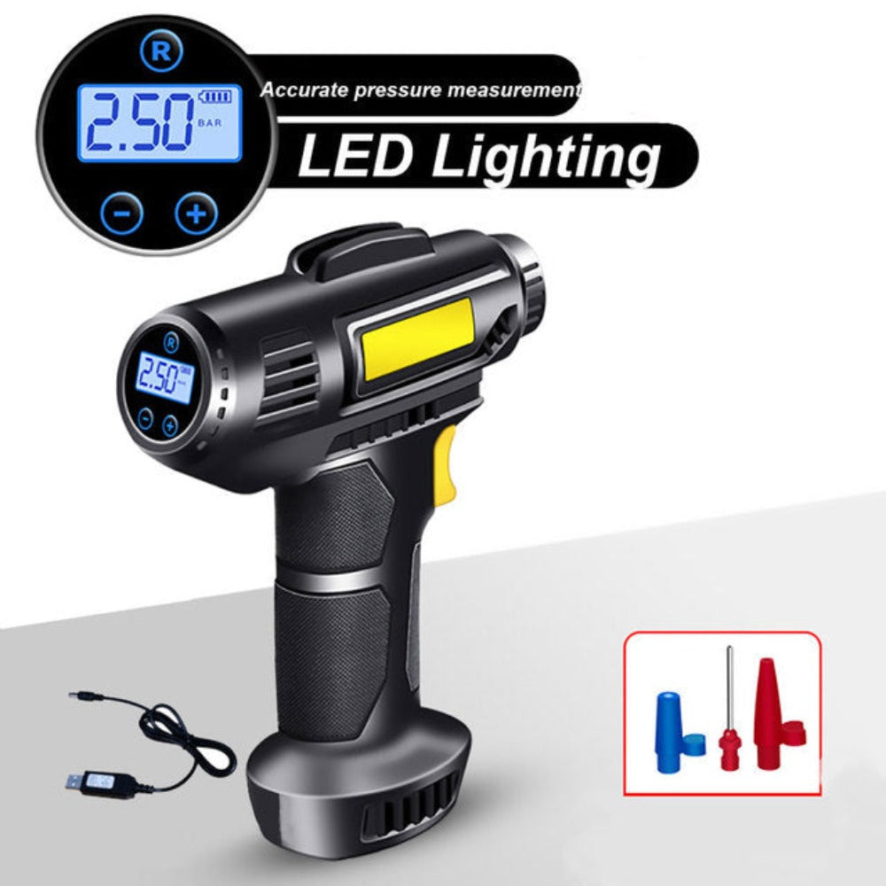 12V Air Compressor Pump with Portable Design and LED Light