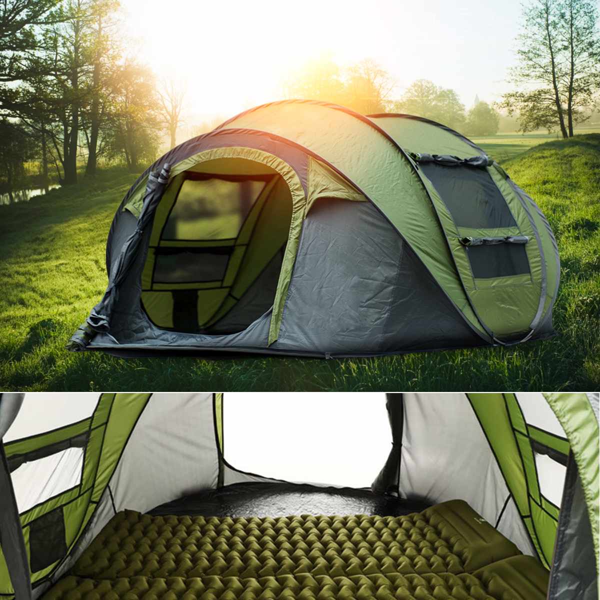 Spacious Automatic Tent for 4-5 Individuals