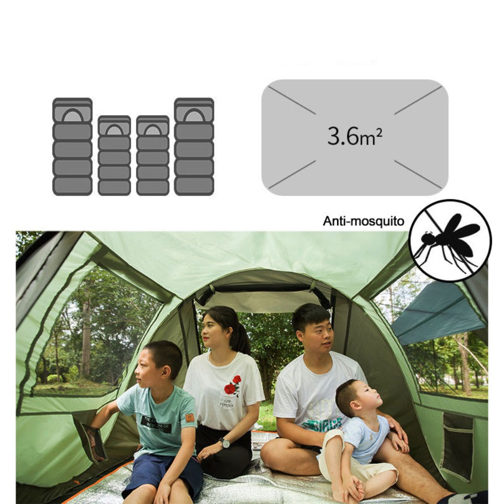 Spacious Automatic Tent for 4-5 Individuals