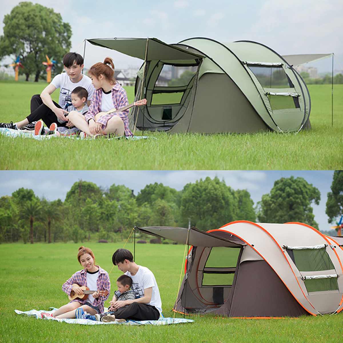Spacious Automatic Tent for 4-5 Individuals