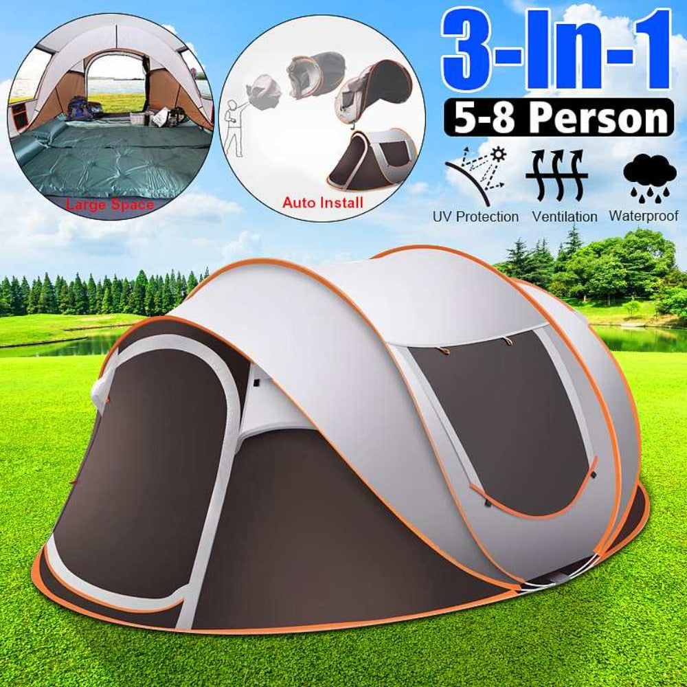 Spacious Automatic Tent for 4-5 Individuals
